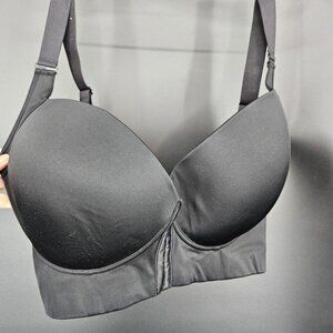 T-Shirt Bra 42G 2XL Black Underwire Padded Full Coverage Plus Support Wide Back